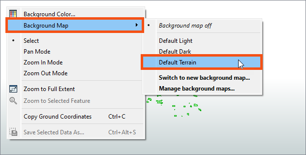 Switch to new background map
